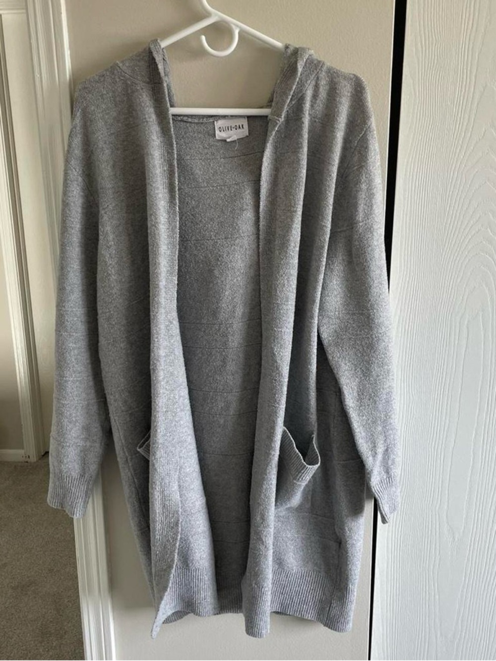 Olive + Oak Long Hooded Cardigan
